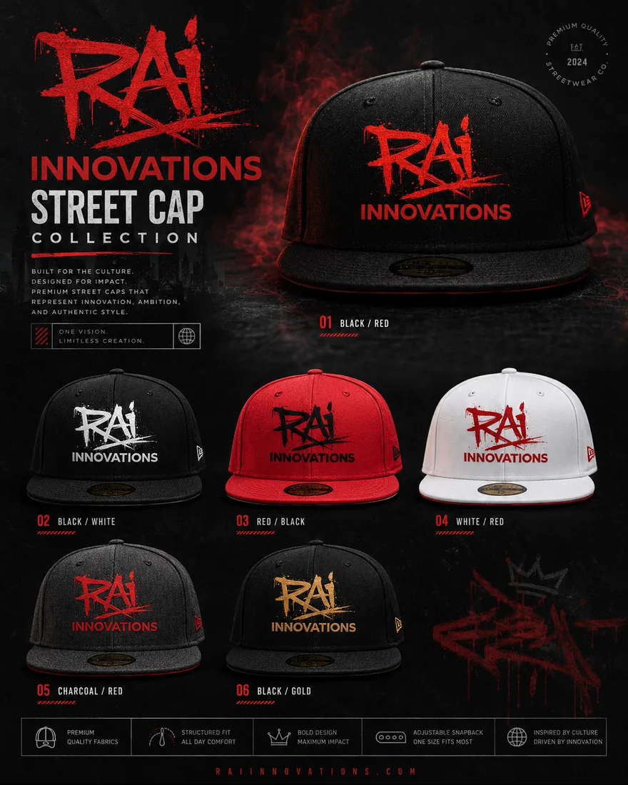 Randall Alan fitted caps in several colorways